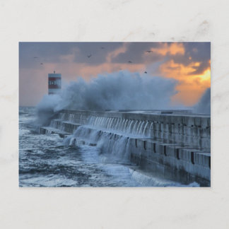 Postal Mar duro en Oporto, Portugal