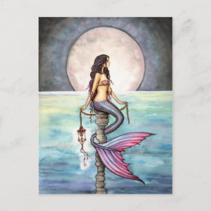 Postal Mar encantado Mermaid Fantasy Art