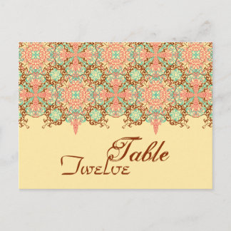 Postal Marabesco intrincado, configuración de mesa