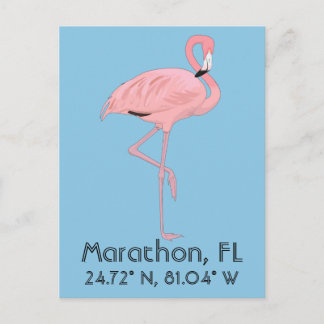 Postal Marathon FL Keys Flamingo Latiitude Longitud