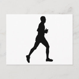 Postal Marathon Runner Silhouette