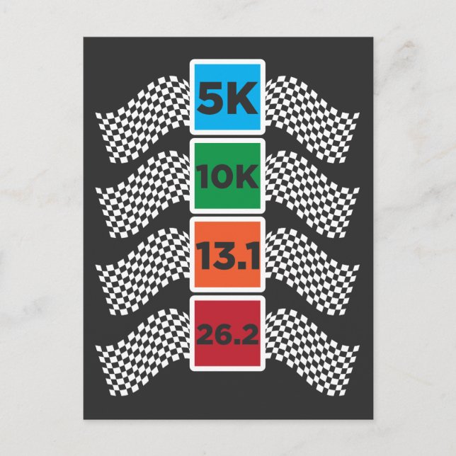 Postal Marathoner Running Marathon Achievings Runner (Anverso)