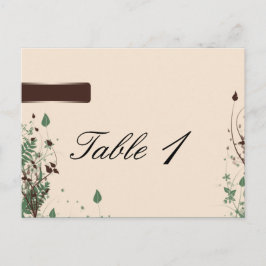 Postal Maravilla natural en número de tabla de Boda marfi