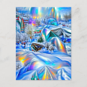 Postal Maravilla surrealista de invierno con luces irland
