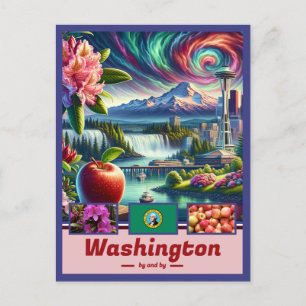 Postal Maravillas de Washington Paisajes Emblemáticos