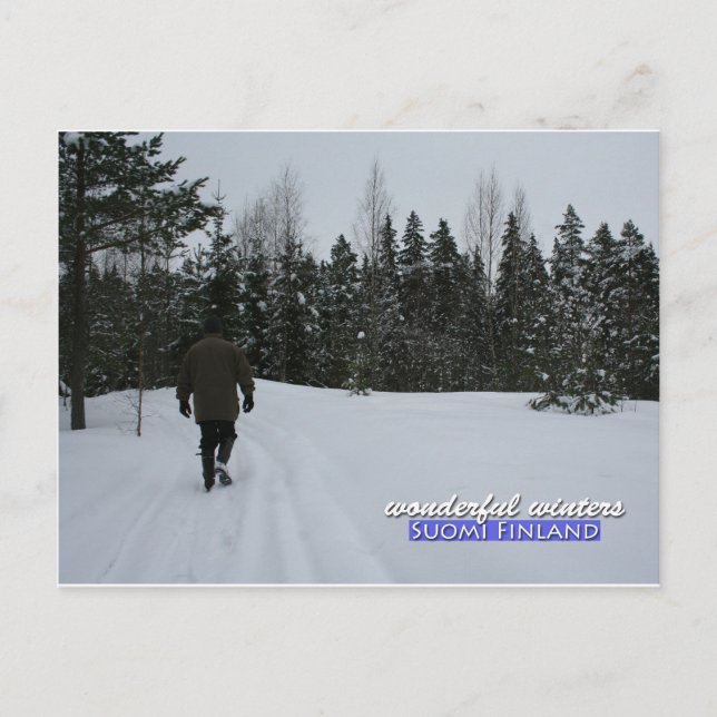 Postal Maravillosos inviernos en la Finlandia de Suomi (Anverso)