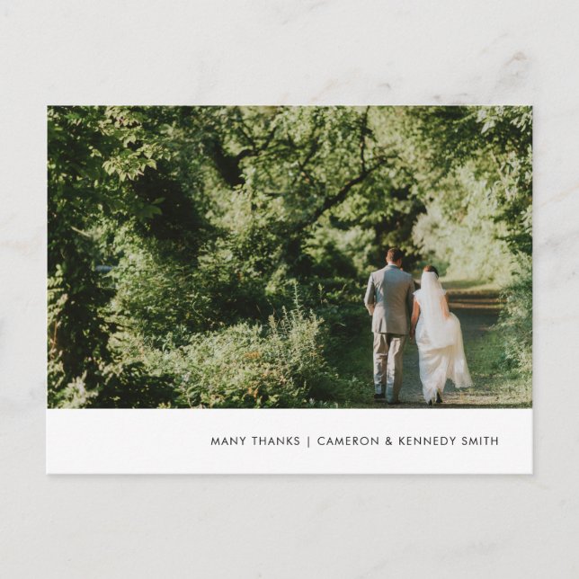 Postal Marble azul pintado a mano Gracias Postcard (Anverso)