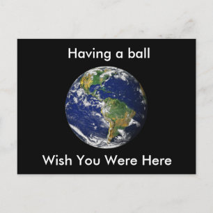 Postal Marble azul_Tener un deseo de pelota que estuviera