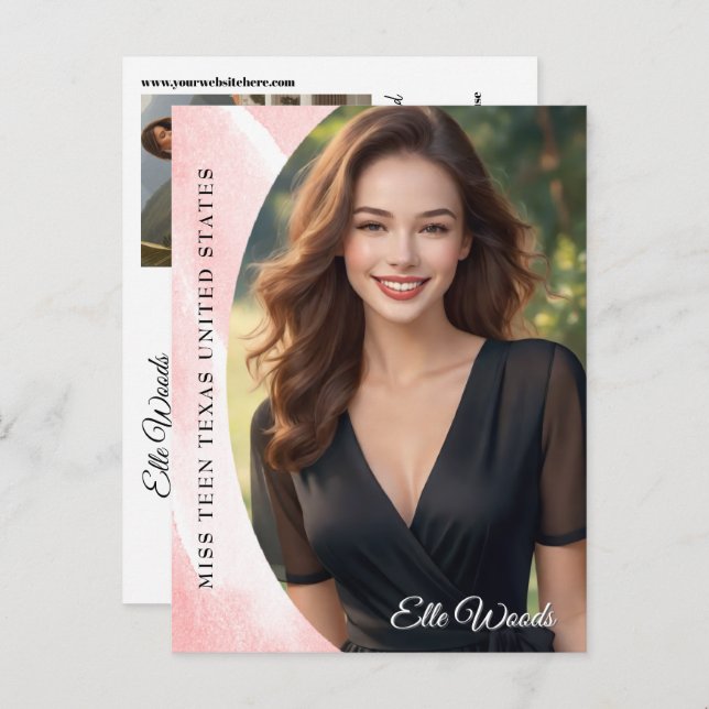 Postal Marble Ice Photo Card Pageant Autograph Postcard (Anverso / Reverso)