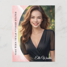 Postal Marble Ice Photo Card Pageant Autograph Postcard