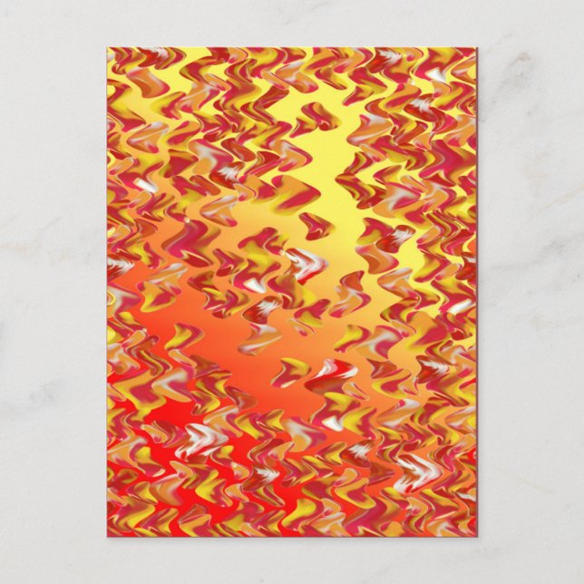 Postal Marble Patch Lodge Swirl Digital Art Postcard (Anverso)