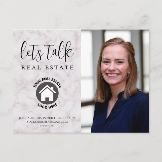 Postal Marble Profesional Contacto Información Foto Inmob (Anverso)