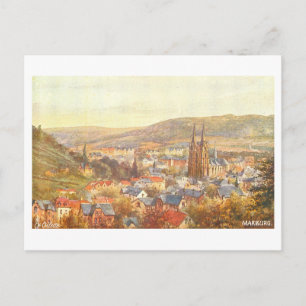 Postal Marburg antiguo, Alemania,