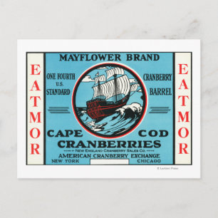 Postal Marca Cape Cod Mayflower Eatmor Cranberries