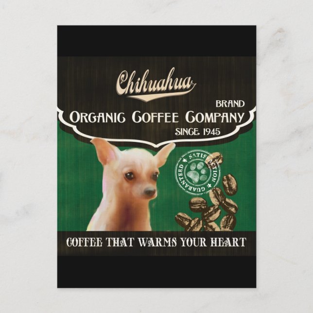 Postal Marca Chihuahua - Compañía de café orgánico (Anverso)