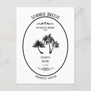 Postal Marca comercial, brisa de verano, personalizable