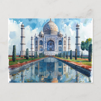 Postal Marca de agua Taj Mahal India