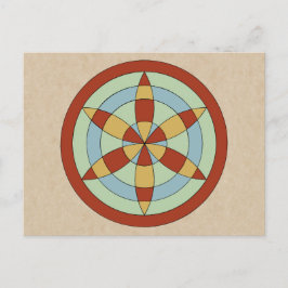 Postal Marca de bruja Suffolk Hexafoil (Rueda de marea)