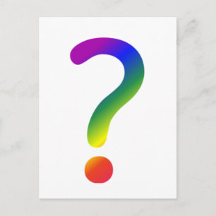 Postal Marca de interrogación Rainbow
