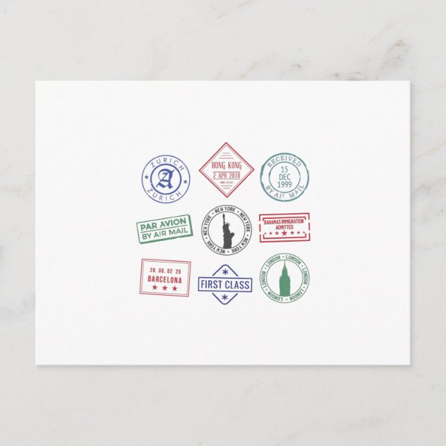 Postal Marca de pasaporte (Anverso)