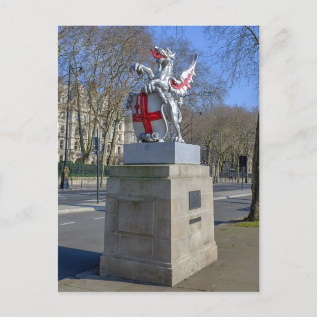 Postal Marca fronteriza del dragón, Londres Reino Unido (Anverso)