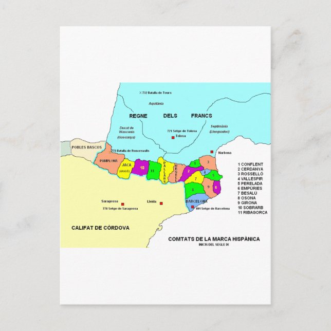 Postal Marca Hispanica (Anverso)