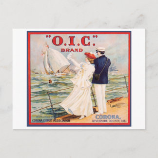 Postal Marca OIC Vintage Corona CItrus Productores Crate