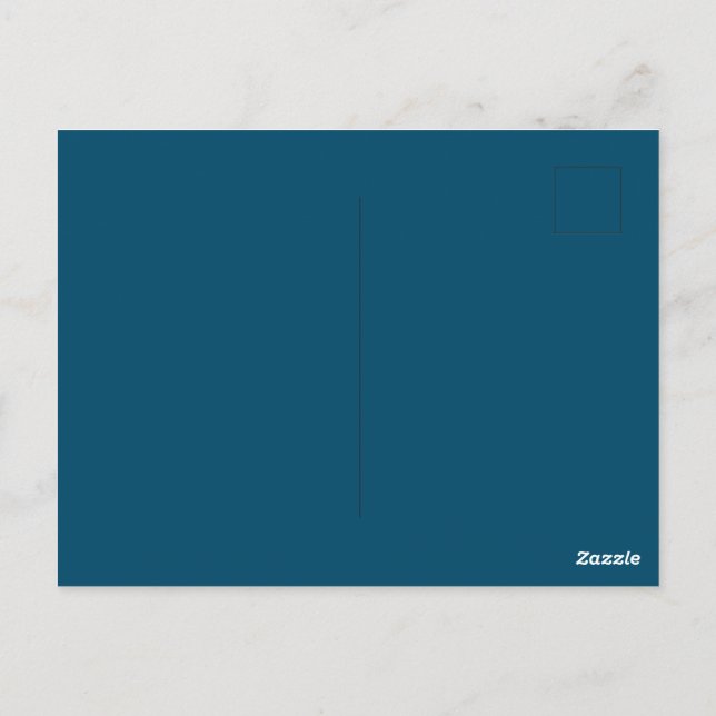 Postal Marca personalizada Océano Azul Impecable Estándar (Reverso)