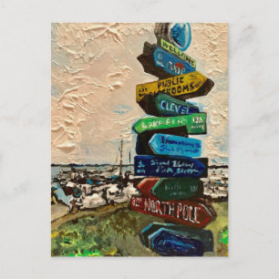 Postal "Marcador de dirección en la isla de Kelley" posta