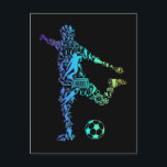 Postal Marcador de Elementos de Fútbol Jugador de Fútbol<br><div class="desc">Marcador de Elementos de Fútbol Jugador de Fútbol. Arte Deportivo Amante del Fútbol.</div>