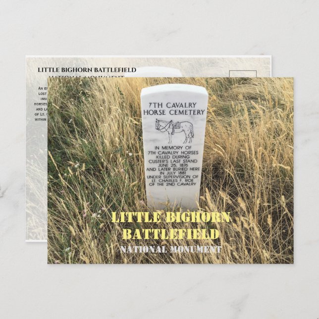 Postal Marcador de entierro de caballos de caballería, Li (Anverso / Reverso)