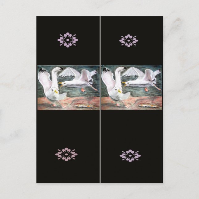 Postal Marcador de las gaviotas de combate (Anverso)