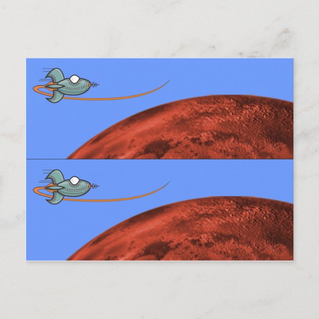 Postal Marcador de libro de envío espacial (Anverso)