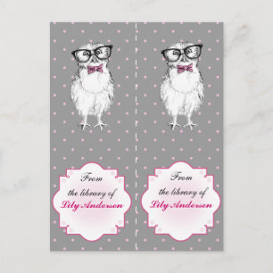 Postal Marcador de owlet mate - de la biblioteca de