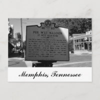 Marcador Histórico Pee Wee Saloon Memphis Tennesse