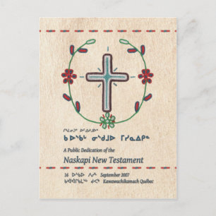 Postal Marcador/postal de dedicación de Naskapi