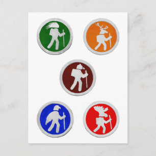 Postal Marcadores de senderismo para animales