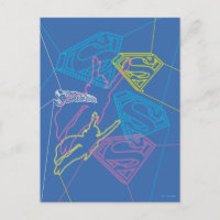 Marcas de color de superchica y logotipo