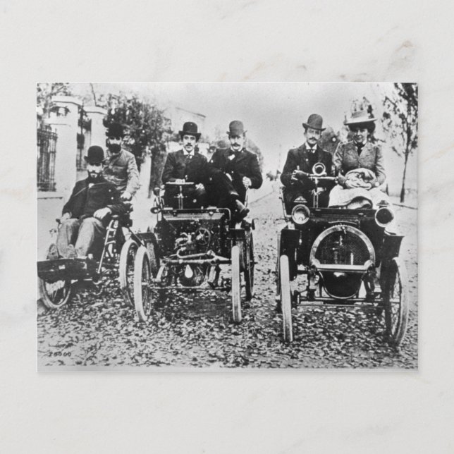 Postal Marcel (d.1903) y Louis (1877-1944) Renault driv (Anverso)