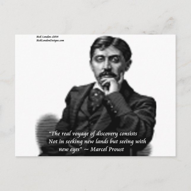 Postal Marcel Proust & cita famosa (Anverso)