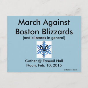 Postal ¡¡Marcha contra los Blizzards de Boston 2015!!