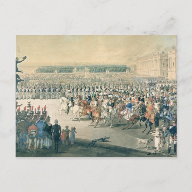 Postal Marcha de las fuerzas aliadas a París, 1815 (Anverso)