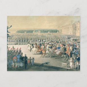 Postal Marcha de las fuerzas aliadas a París, 1815