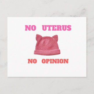 POSTAL MARCHA DE MUJERES SIN UTERUS NO HAY OPINIÓN