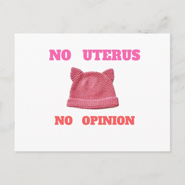 POSTAL MARCHA DE MUJERES SIN UTERUS NO HAY OPINIÓN (Anverso)