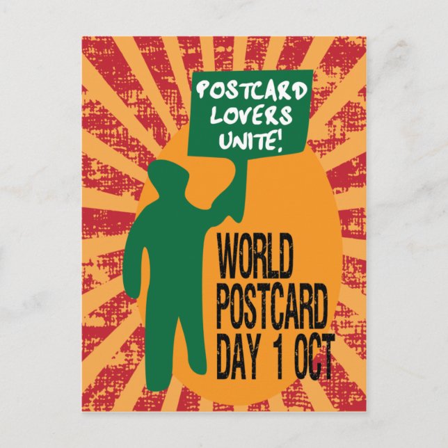 Postal Marcha de protesta divertida del Día Mundial de la (Anverso)