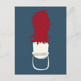 Postal Marchando Gorra de banda con plumas