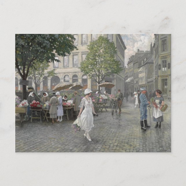 Postal Marché aux fleurs (Anverso)