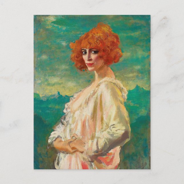 Postal Marchesa Casati de Augustus Edwin John (1919) (Anverso)