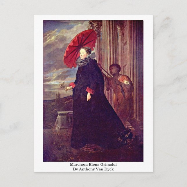 Postal Marchesa Elena Grimaldi Por Anthony Van Dyck (Anverso)